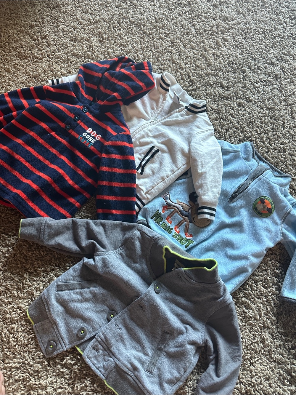 Cherokee Hooded Navy & Red Striped Pullover for Kids